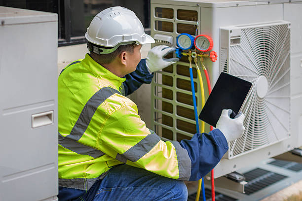 Professional Hvac technician working in Linwood, NC